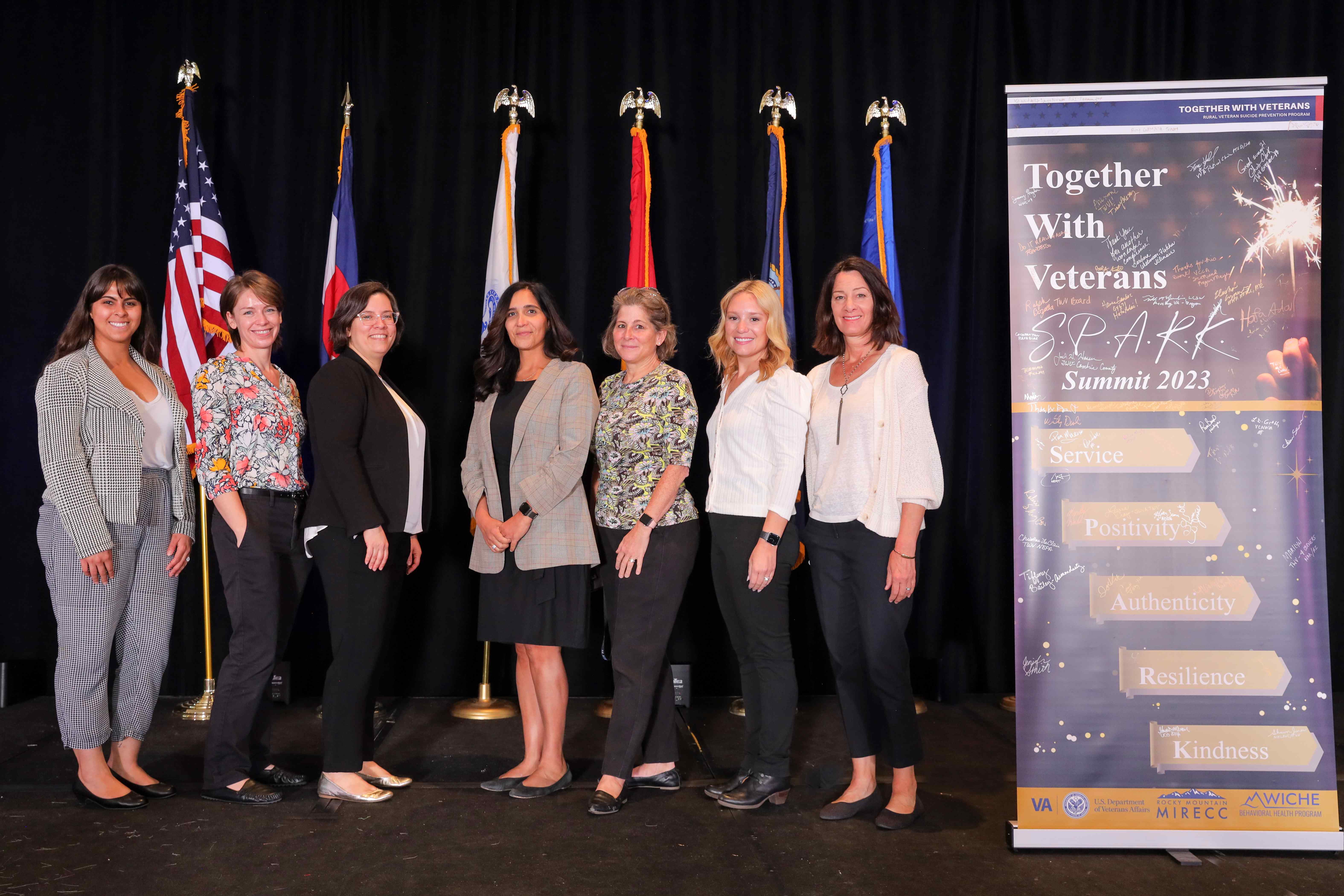 MIRECC team members Selena, Molly, Joanna, Nazanin, Lisa, Kelly, and Linda at the 2023 TWV Summit MIRECC team members Selena, Molly, Joanna, Nazanin, Lisa, Kelly, and Linda at the 2023 TWV Summit